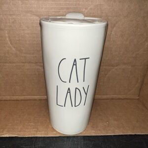 Rae Dunn White Cat Lady Tumbler